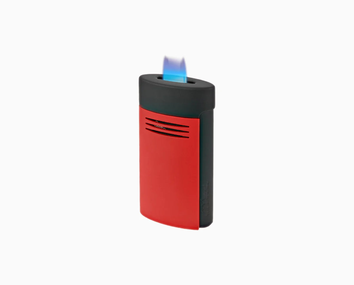 S.T. Dupont Megajet Matte Black and Red Lighter